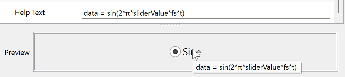 Entering help text for a control