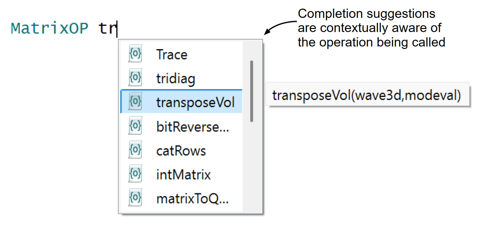 Improved code completion in Igor Pro 10