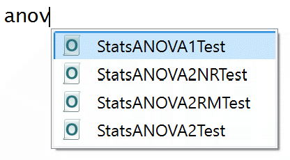 code completion for an Igor operation