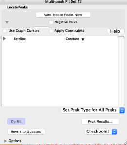 multipeak fit pannel