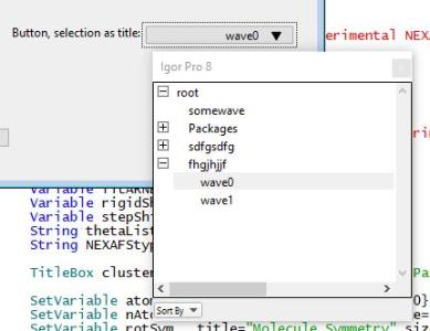 Wave Selector Popup works