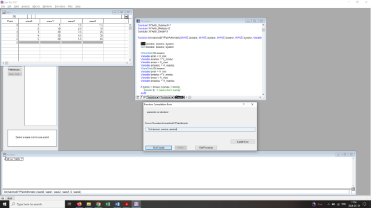 Image of the code and error in compiling