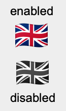 Flag button example showing enabled and disabled states screenshot showing enabled and disabled state of a flag button