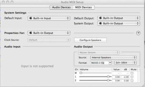 sound card settings