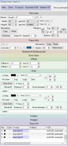 multiple tabs to interact with different features of the plots