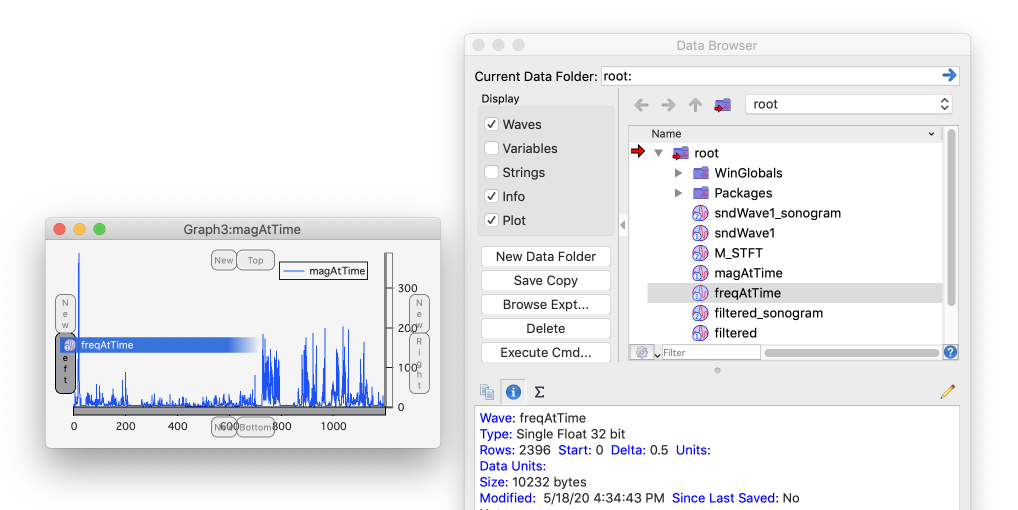 Adding a trace to specific axes on existing graph by dragging a wave from the Data Browser