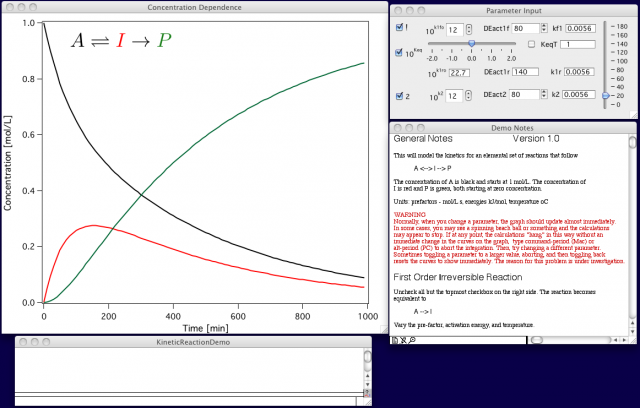 Example screenshot of Kinetics Demo Package.