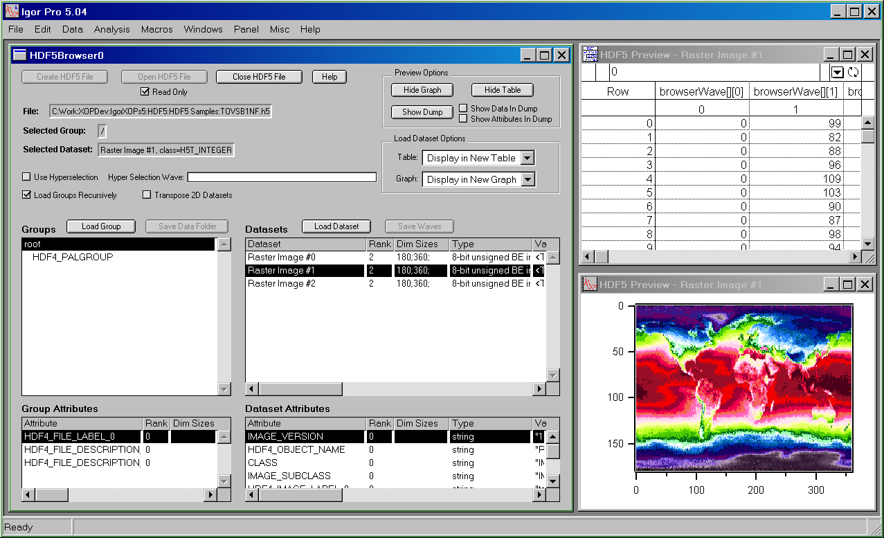 HDF5 browser