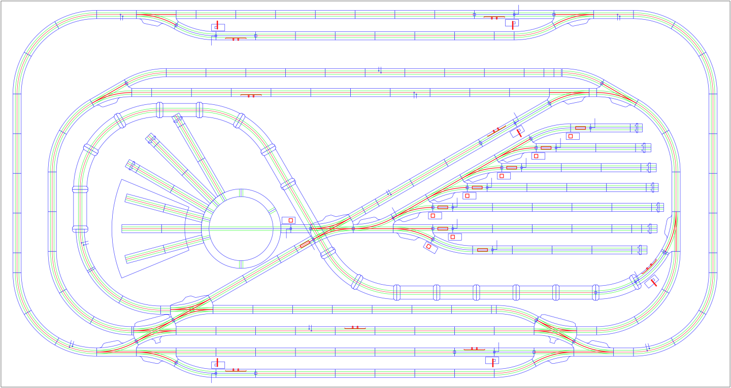 Igor graph represents the layout for a (Märklin) model railway