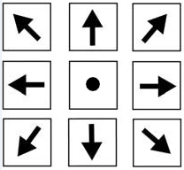 sketch of a 9 position selection