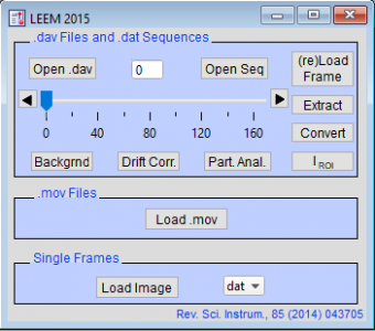 User interface of the LEEM-PEEM analysis package