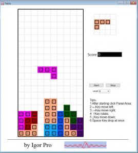 Tetris playfiled
